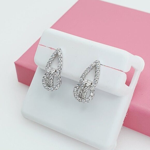 "925 Sterling Silver Cubic Zirconia Earrings, U19254686 - Picture 4 of 11